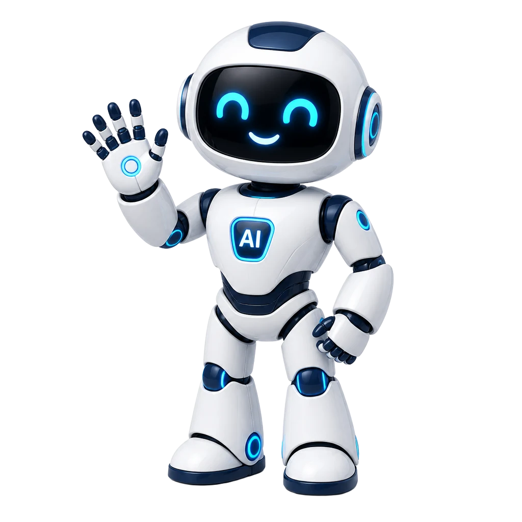 Friendly Smmart Solutions AI robot ready to build your project